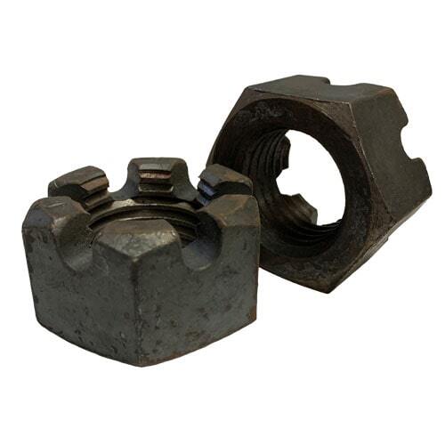 SHN716P 7/16"-14 Slotted Finished Hex Nut, Coarse, Plain